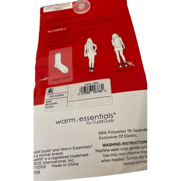 Warm Essentials by Cuddl Duds Women’s Size 4-10 Soft Plushfill - Picture 4 of 4